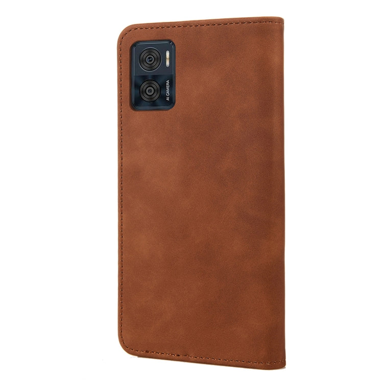 For Motorola Moto E22 / E22i Skin Feel Splicing Leather Phone Case