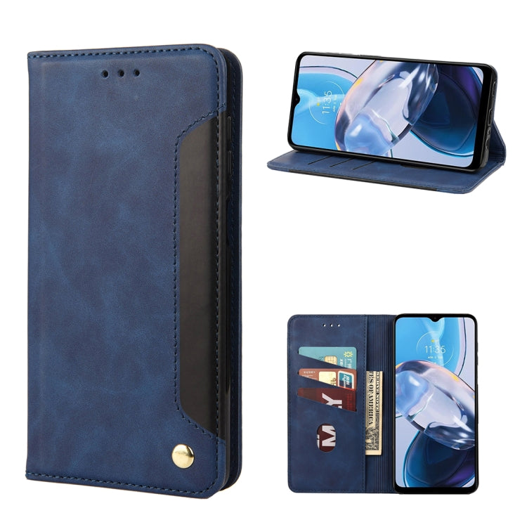 For Motorola Moto E22 / E22i Skin Feel Splicing Leather Phone Case