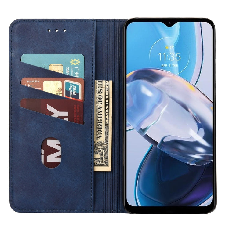 For Motorola Moto E22 / E22i Skin Feel Splicing Leather Phone Case