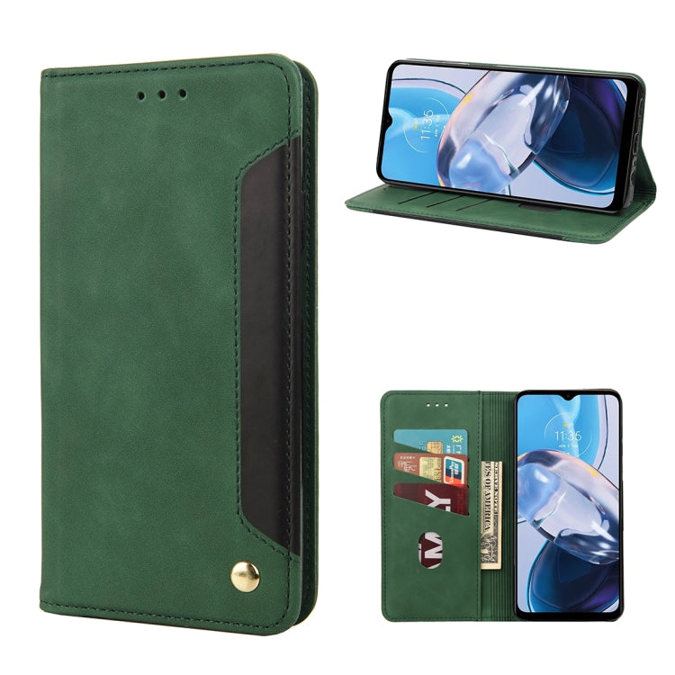 For Motorola Moto E22 / E22i Skin Feel Splicing Leather Phone Case