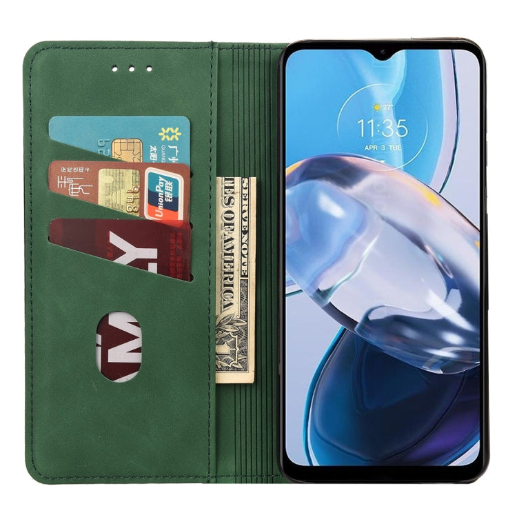 For Motorola Moto E22 / E22i Skin Feel Splicing Leather Phone Case
