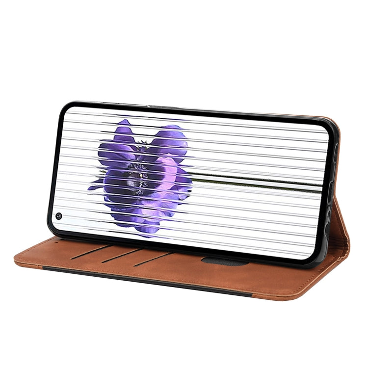 For Nothing Phone 1 Skin Feel Splicing Leather Phone Case