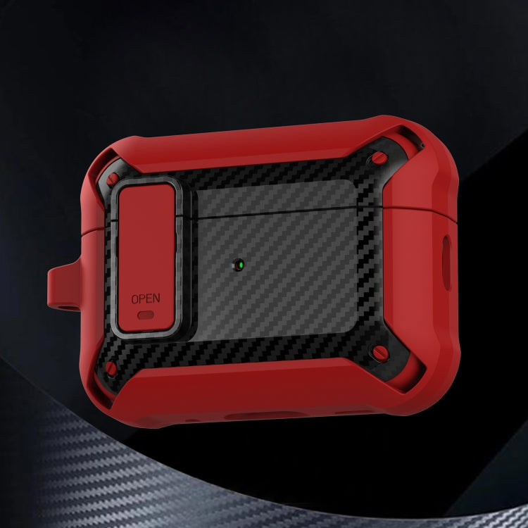 For AirPods Pro 2 Bumblebee Carbon Fiber Earphone Protective Case
