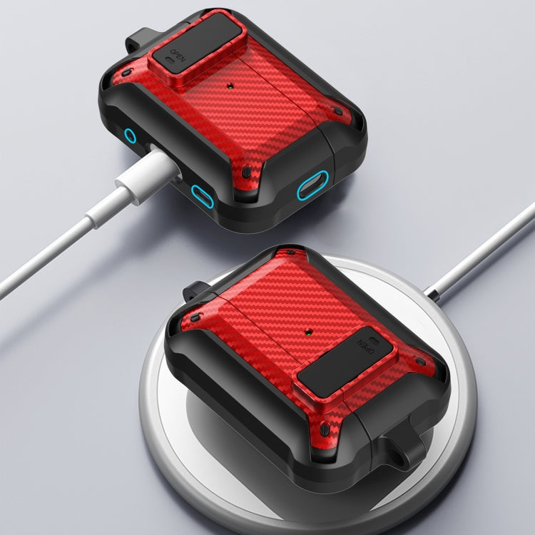For AirPods Pro 2 Bumblebee Carbon Fiber Earphone Protective Case