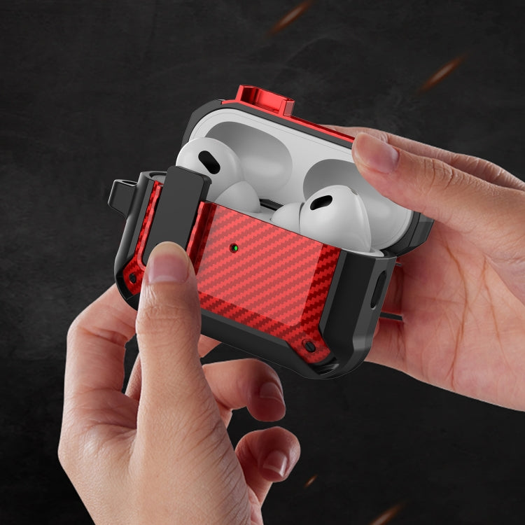 For AirPods Pro 2 Bumblebee Carbon Fiber Earphone Protective Case