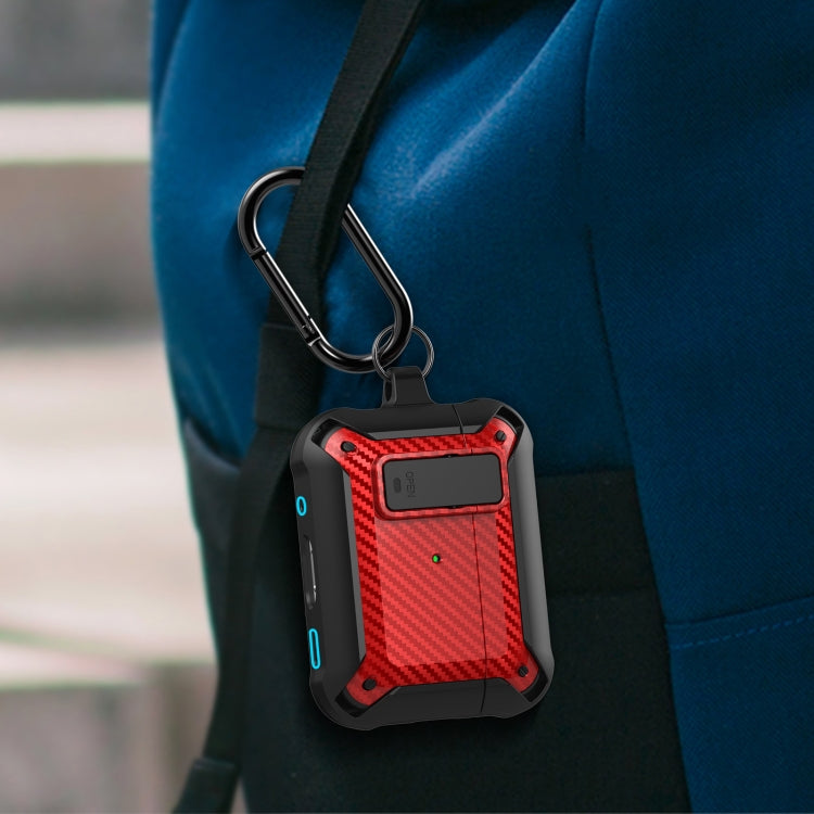 For AirPods Pro 2 Bumblebee Carbon Fiber Earphone Protective Case