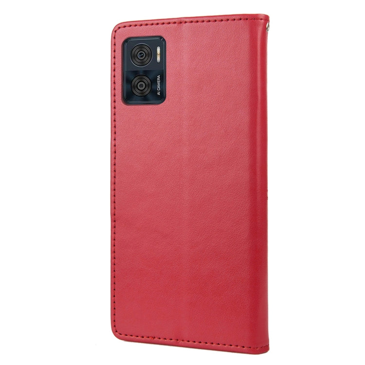 For Motorola Moto E22 / E22i Butterfly Flower Pattern Flip Leather Phone Case