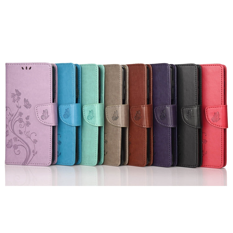 For Motorola Moto E22 / E22i Butterfly Flower Pattern Flip Leather Phone Case