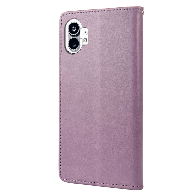 For Nothing Phone 1 Butterfly Flower Pattern Flip Leather Phone Case