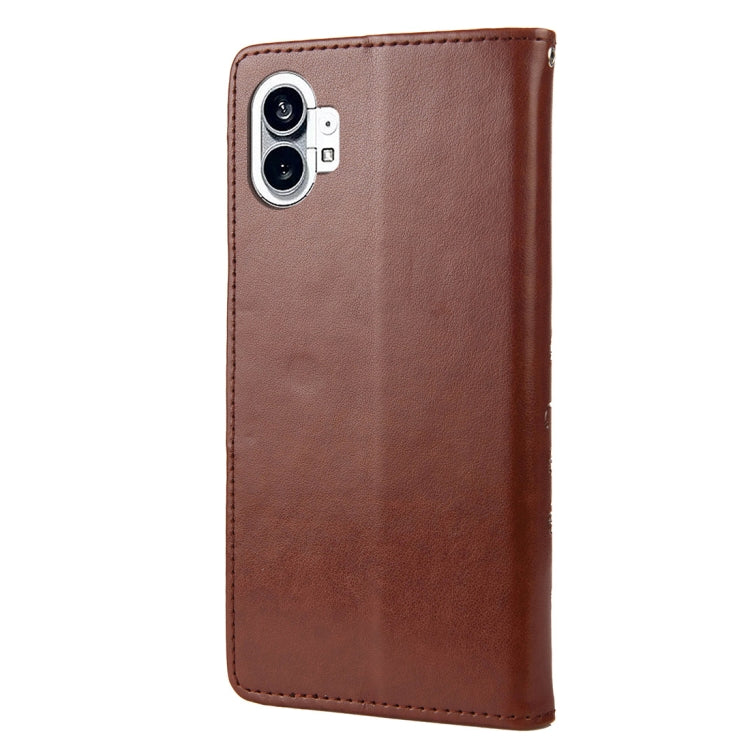 For Nothing Phone 1 Butterfly Flower Pattern Flip Leather Phone Case