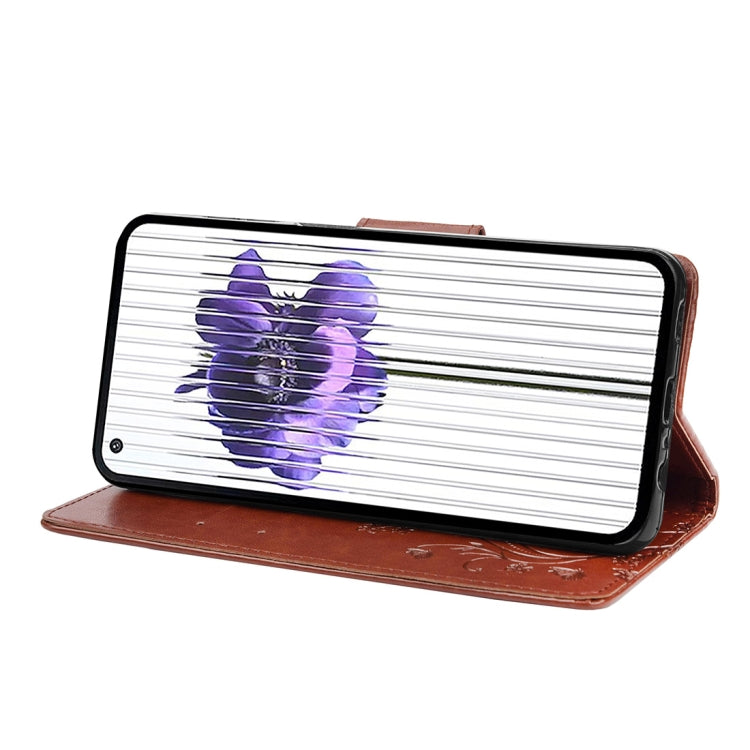 For Nothing Phone 1 Butterfly Flower Pattern Flip Leather Phone Case