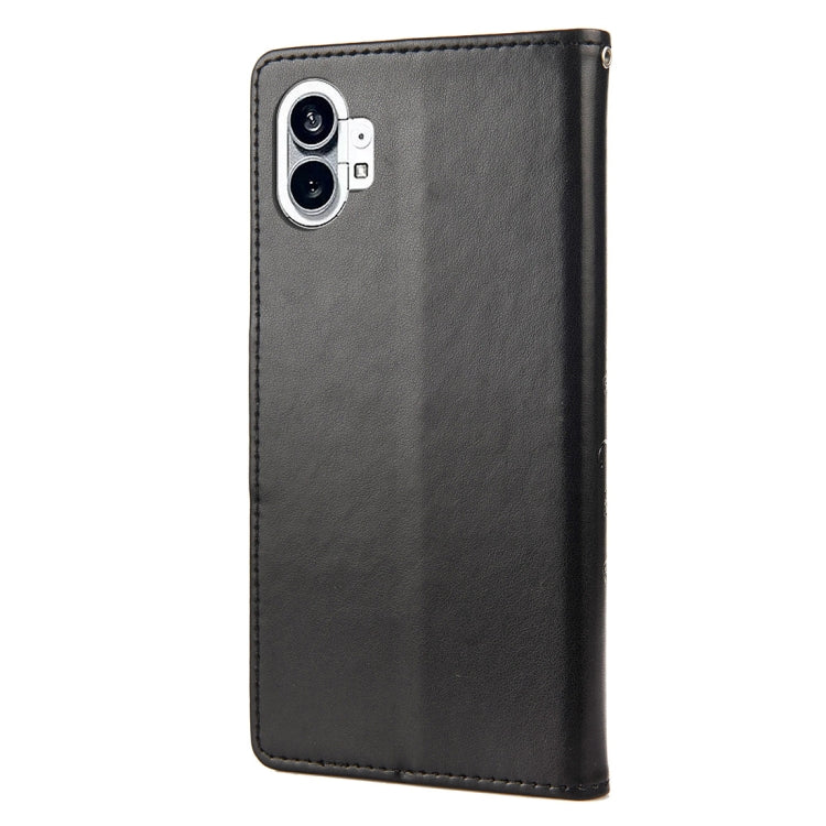 For Nothing Phone 1 Butterfly Flower Pattern Flip Leather Phone Case