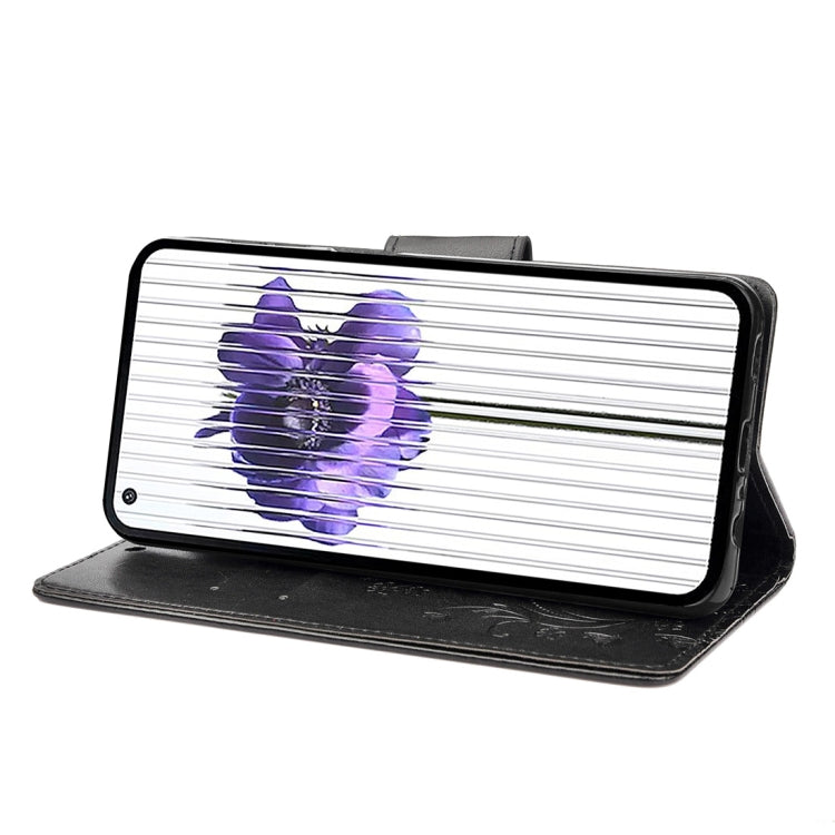 For Nothing Phone 1 Butterfly Flower Pattern Flip Leather Phone Case