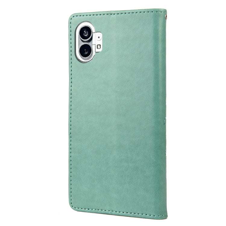 For Nothing Phone 1 Butterfly Flower Pattern Flip Leather Phone Case