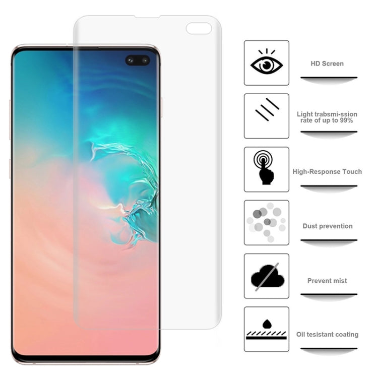 For Galaxy S10+ 2 PCS 3D Curved Full Cover Soft PET Film Screen Protector