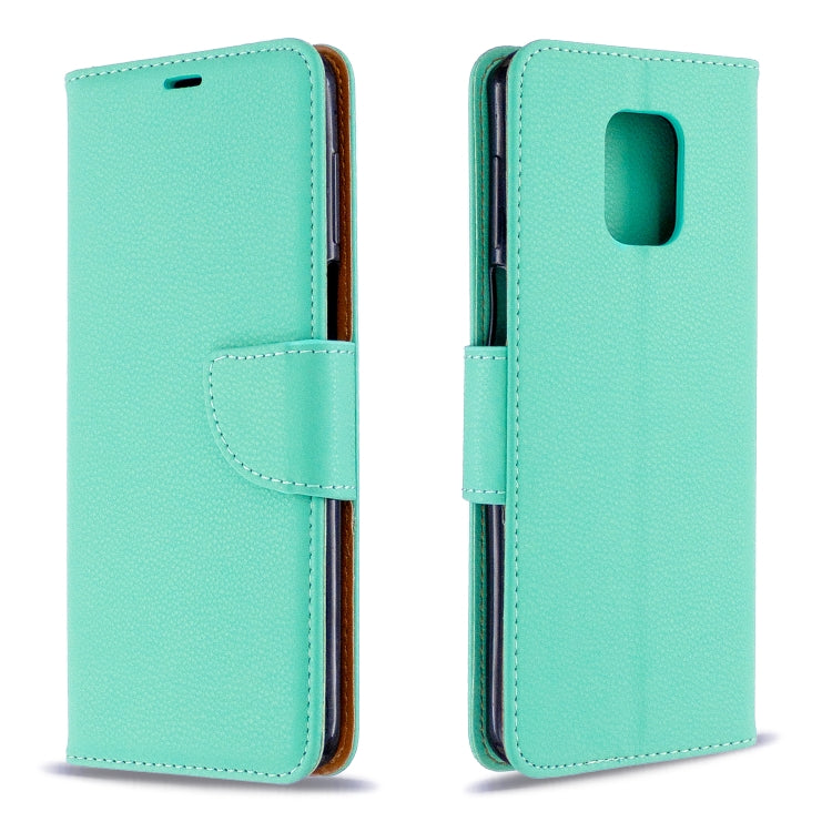 For Xiaomi Redmi Note 9S / Note 9 Pro / Note 9 Pro Max Litchi Texture  Pure Color Horizontal Flip PU Leather Case with Holder & Card Slots & Wallet & Lanyard