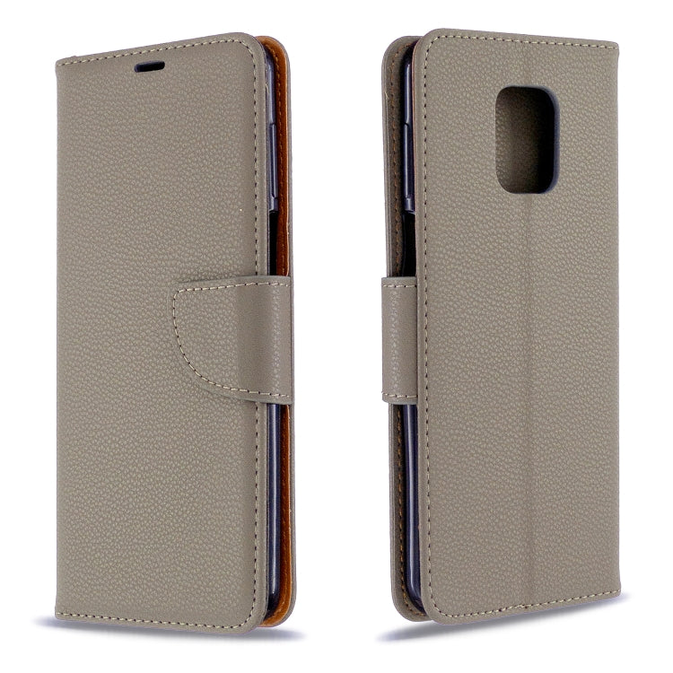 For Xiaomi Redmi Note 9S / Note 9 Pro / Note 9 Pro Max Litchi Texture  Pure Color Horizontal Flip PU Leather Case with Holder & Card Slots & Wallet & Lanyard