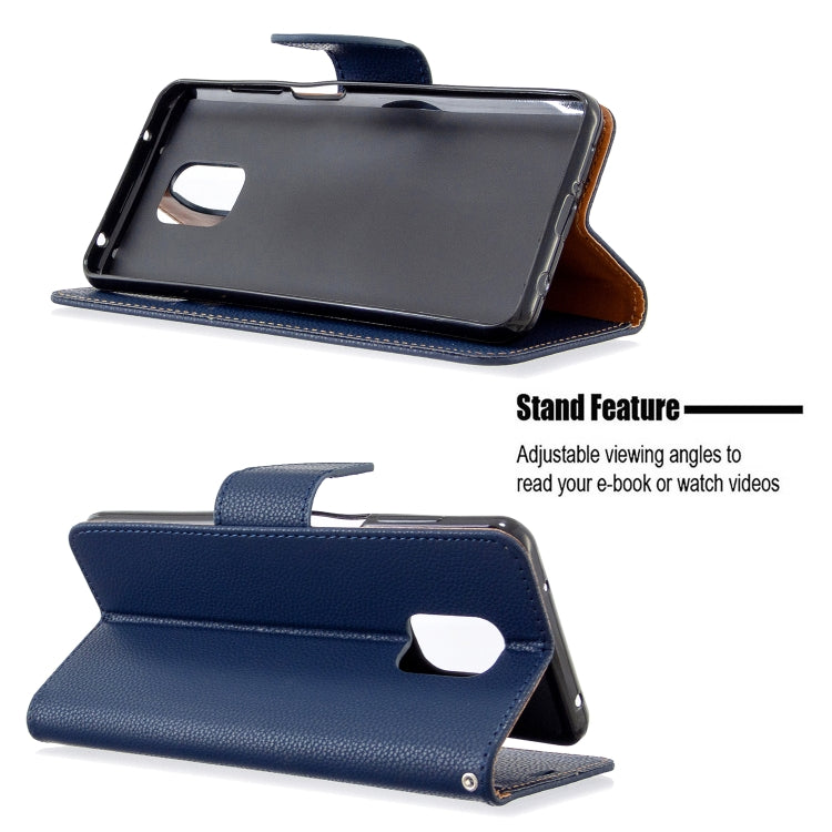 For Xiaomi Redmi Note 9S / Note 9 Pro / Note 9 Pro Max Litchi Texture  Pure Color Horizontal Flip PU Leather Case with Holder & Card Slots & Wallet & Lanyard