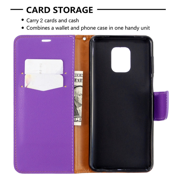For Xiaomi Redmi Note 9S / Note 9 Pro / Note 9 Pro Max Litchi Texture  Pure Color Horizontal Flip PU Leather Case with Holder & Card Slots & Wallet & Lanyard