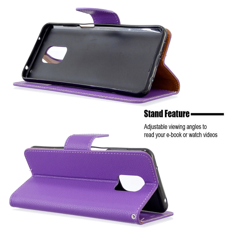 For Xiaomi Redmi Note 9S / Note 9 Pro / Note 9 Pro Max Litchi Texture  Pure Color Horizontal Flip PU Leather Case with Holder & Card Slots & Wallet & Lanyard