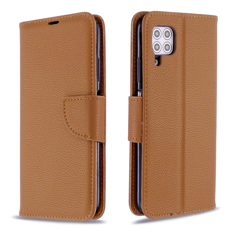 For Huawei P40 Lite Litchi Texture  Pure Color Horizontal Flip PU Leather Case with Holder & Card Slots & Wallet & Lanyard