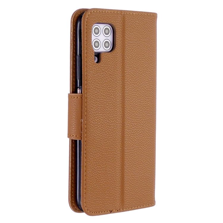 For Huawei P40 Lite Litchi Texture  Pure Color Horizontal Flip PU Leather Case with Holder & Card Slots & Wallet & Lanyard