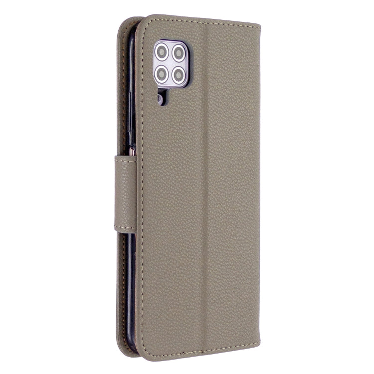 For Huawei P40 Lite Litchi Texture  Pure Color Horizontal Flip PU Leather Case with Holder & Card Slots & Wallet & Lanyard