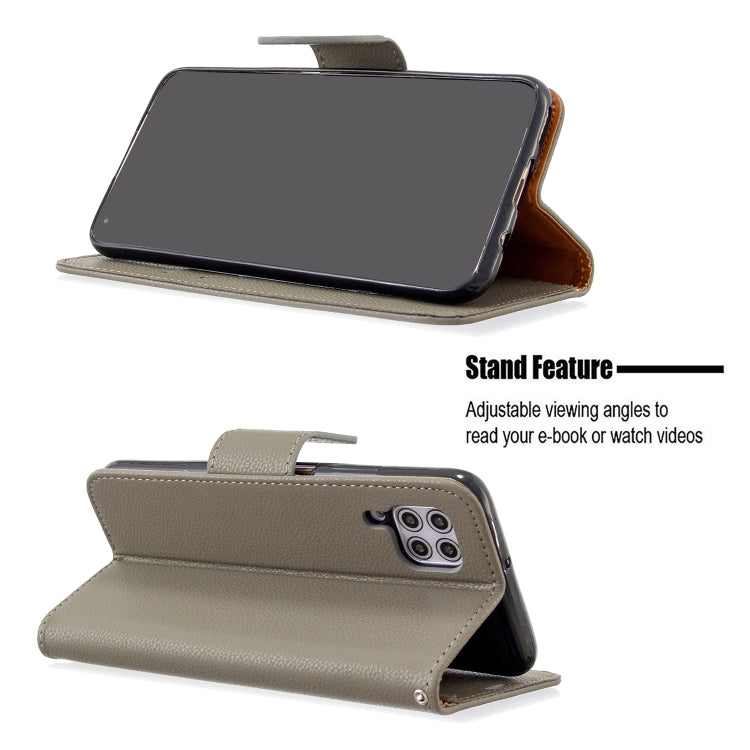 For Huawei P40 Lite Litchi Texture  Pure Color Horizontal Flip PU Leather Case with Holder & Card Slots & Wallet & Lanyard