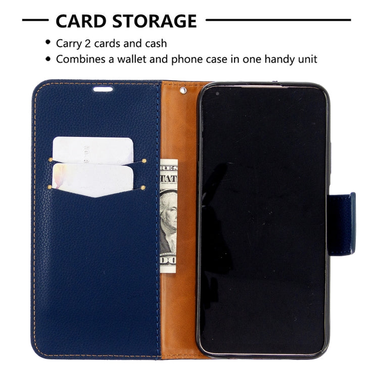 For Huawei P40 Lite Litchi Texture  Pure Color Horizontal Flip PU Leather Case with Holder & Card Slots & Wallet & Lanyard