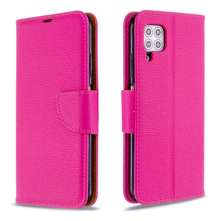 For Huawei P40 Lite Litchi Texture  Pure Color Horizontal Flip PU Leather Case with Holder & Card Slots & Wallet & Lanyard