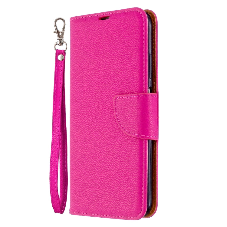 For Huawei P40 Lite Litchi Texture  Pure Color Horizontal Flip PU Leather Case with Holder & Card Slots & Wallet & Lanyard