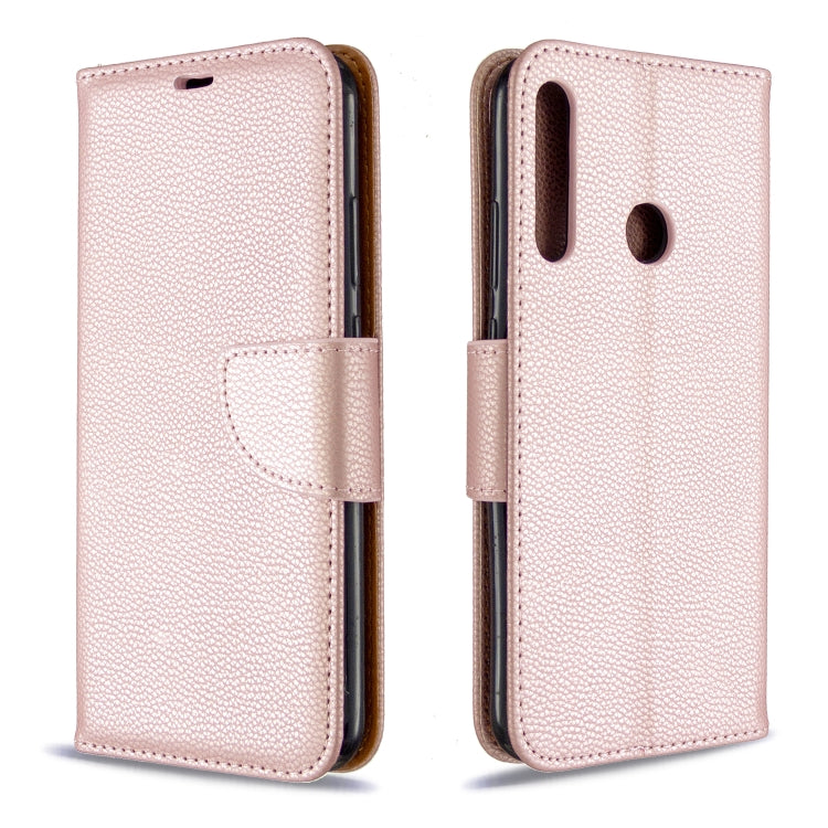 For Huawei P40 Lite E / Y7P Litchi Texture  Pure Color Horizontal Flip PU Leather Case with Holder & Card Slots & Wallet & Lanyard