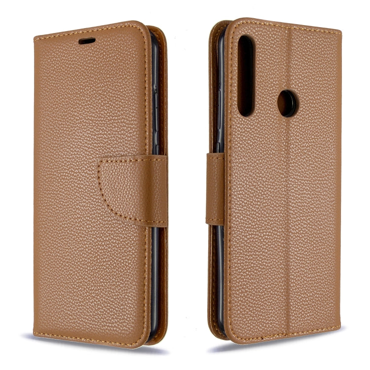 For Huawei P40 Lite E / Y7P Litchi Texture  Pure Color Horizontal Flip PU Leather Case with Holder & Card Slots & Wallet & Lanyard