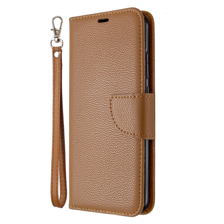 For Huawei P40 Lite E / Y7P Litchi Texture  Pure Color Horizontal Flip PU Leather Case with Holder & Card Slots & Wallet & Lanyard