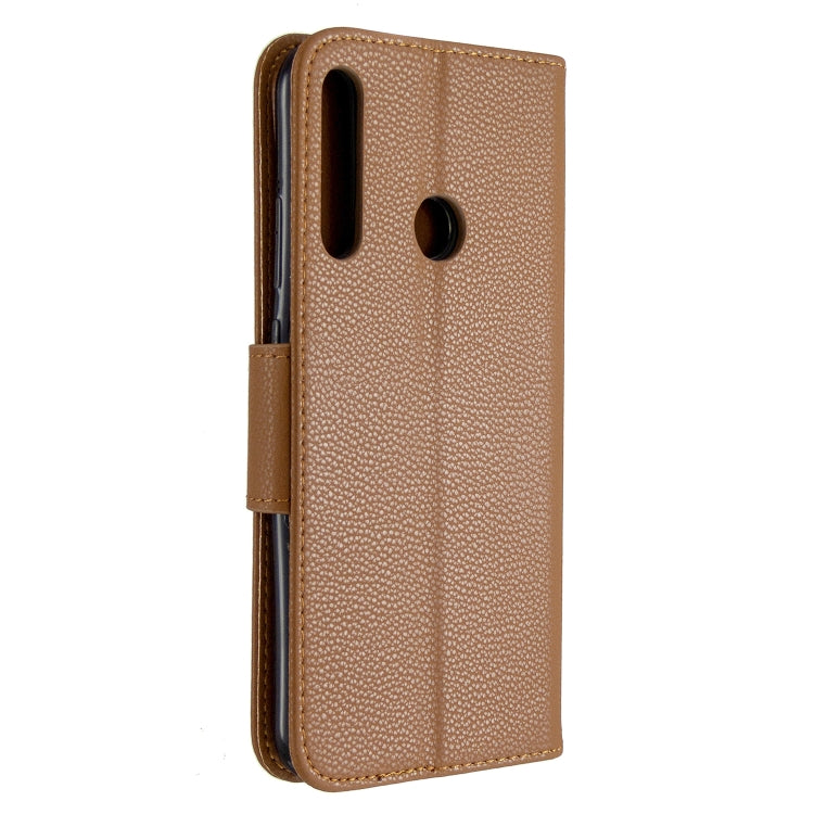 For Huawei P40 Lite E / Y7P Litchi Texture  Pure Color Horizontal Flip PU Leather Case with Holder & Card Slots & Wallet & Lanyard