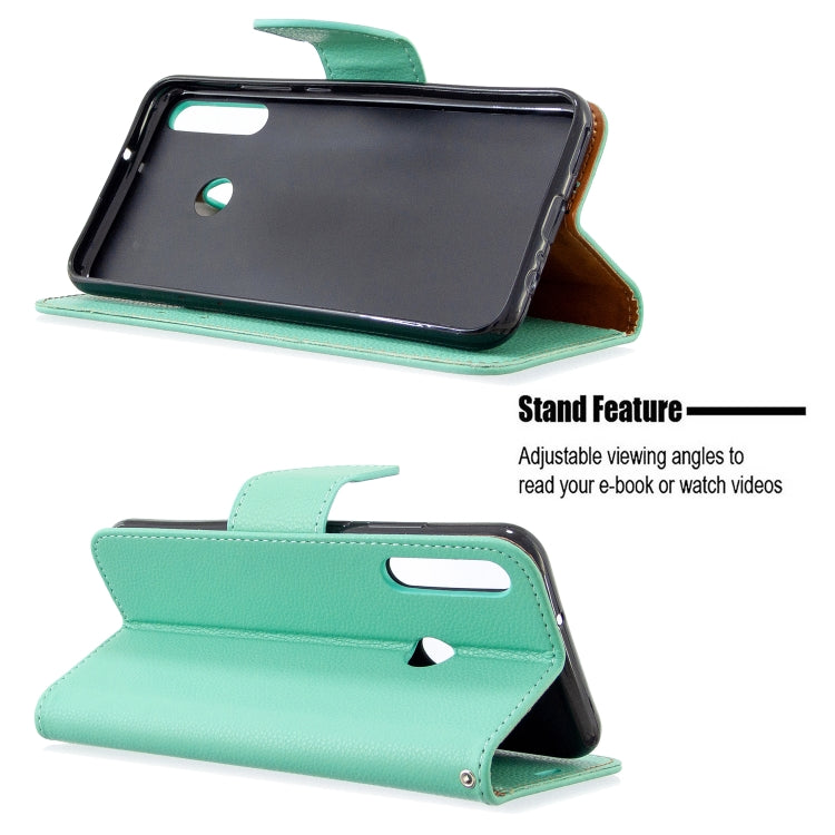 For Huawei P40 Lite E / Y7P Litchi Texture  Pure Color Horizontal Flip PU Leather Case with Holder & Card Slots & Wallet & Lanyard