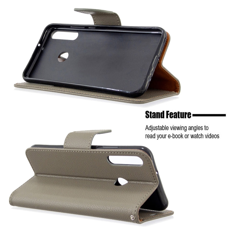 For Huawei P40 Lite E / Y7P Litchi Texture  Pure Color Horizontal Flip PU Leather Case with Holder & Card Slots & Wallet & Lanyard