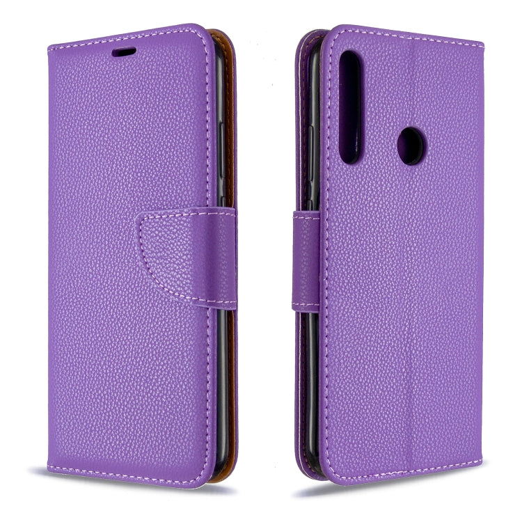 For Huawei P40 Lite E / Y7P Litchi Texture  Pure Color Horizontal Flip PU Leather Case with Holder & Card Slots & Wallet & Lanyard