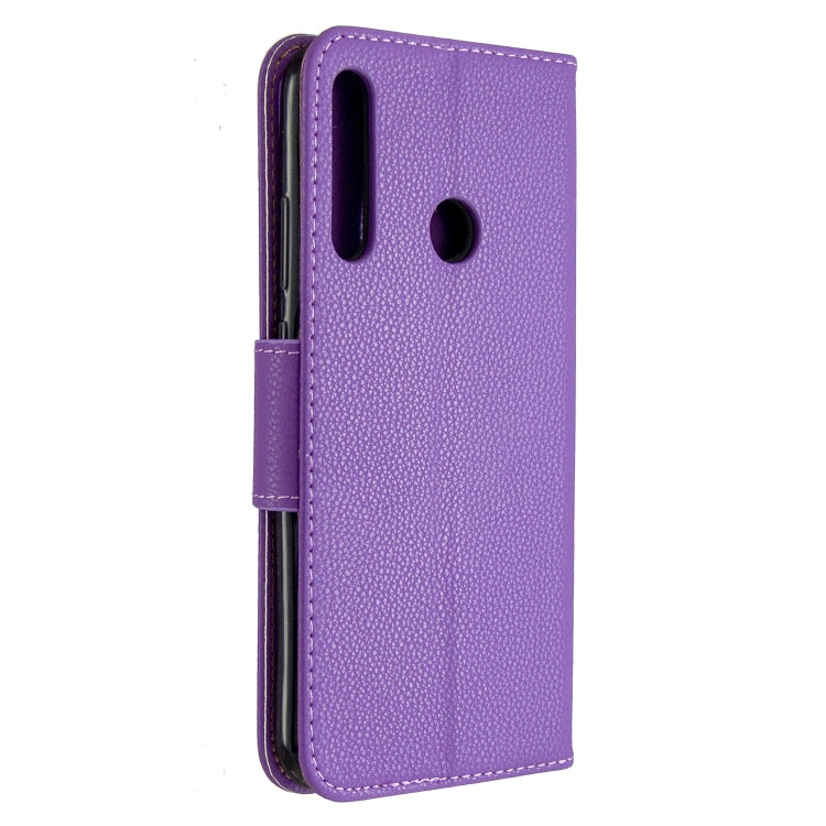 For Huawei P40 Lite E / Y7P Litchi Texture  Pure Color Horizontal Flip PU Leather Case with Holder & Card Slots & Wallet & Lanyard