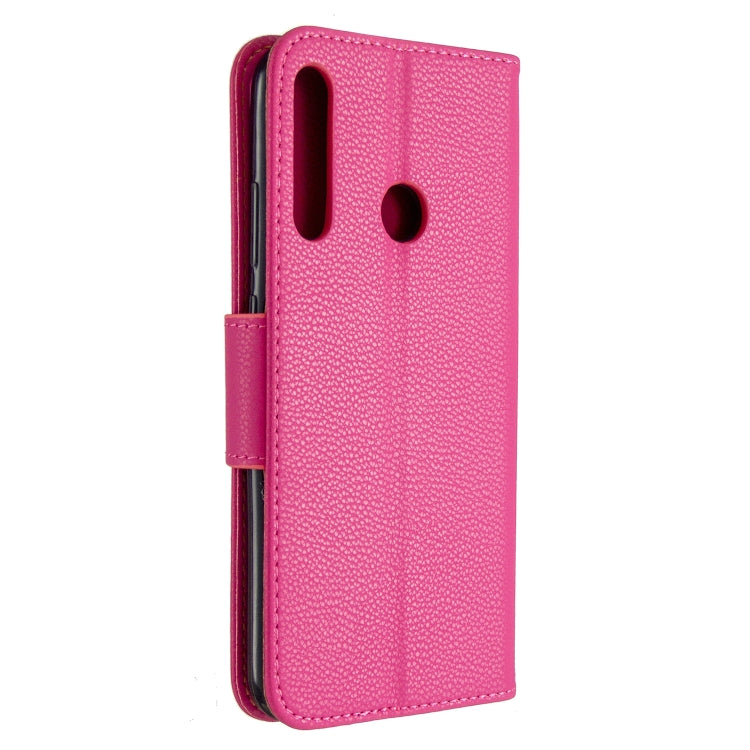 For Huawei P40 Lite E / Y7P Litchi Texture  Pure Color Horizontal Flip PU Leather Case with Holder & Card Slots & Wallet & Lanyard