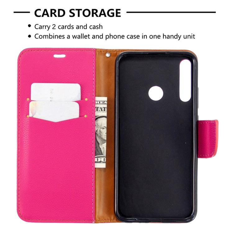 For Huawei P40 Lite E / Y7P Litchi Texture  Pure Color Horizontal Flip PU Leather Case with Holder & Card Slots & Wallet & Lanyard
