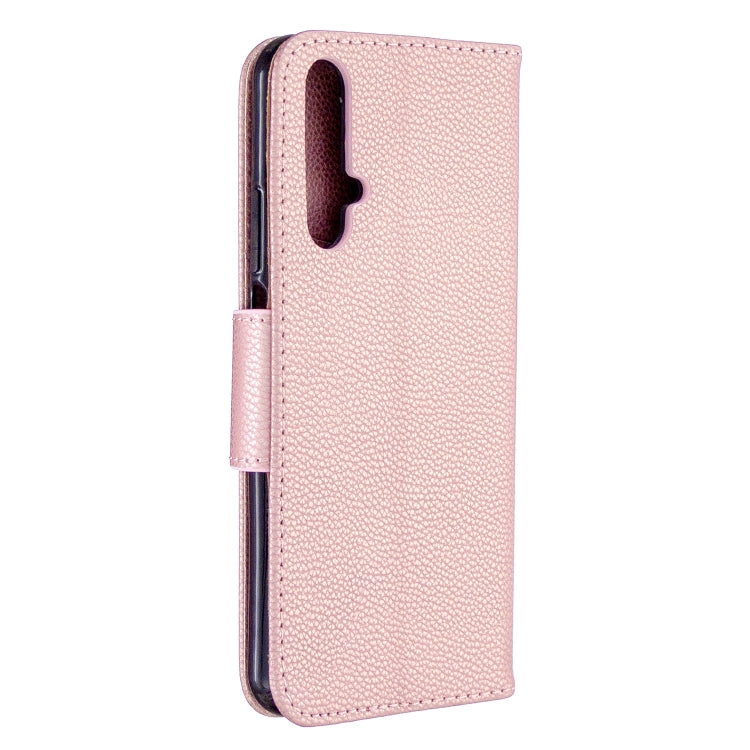 For Huawei Honor 20S Litchi Texture  Pure Color Horizontal Flip PU Leather Case with Holder & Card Slots & Wallet & Lanyard