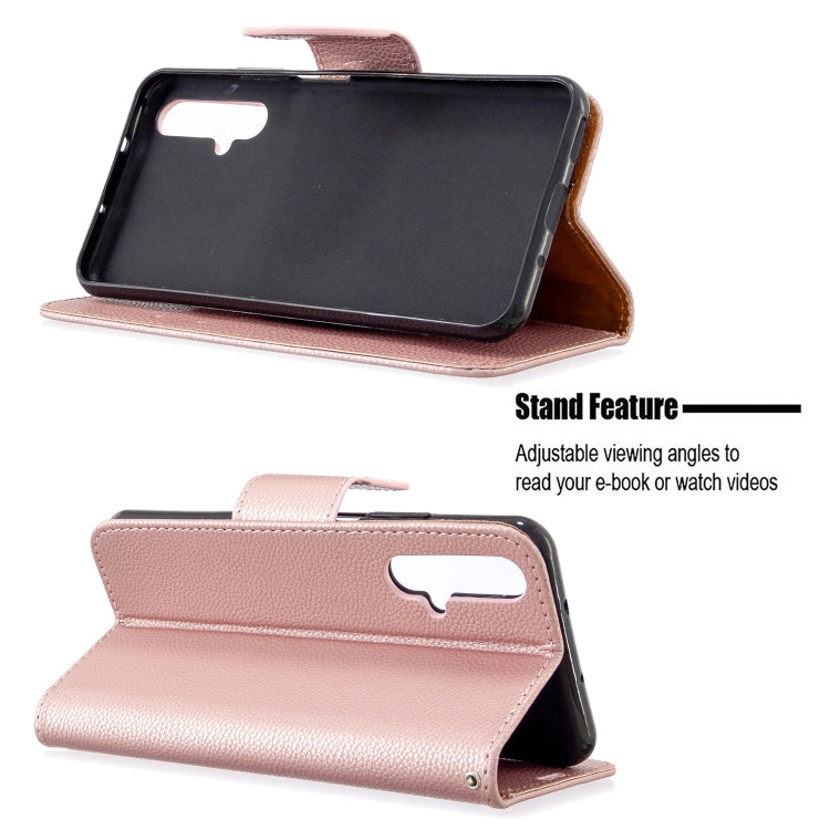 For Huawei Honor 20S Litchi Texture  Pure Color Horizontal Flip PU Leather Case with Holder & Card Slots & Wallet & Lanyard