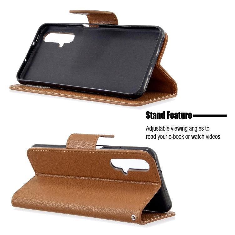 For Huawei Honor 20S Litchi Texture  Pure Color Horizontal Flip PU Leather Case with Holder & Card Slots & Wallet & Lanyard
