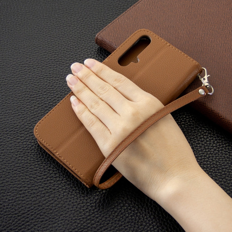 For Huawei Honor 20S Litchi Texture  Pure Color Horizontal Flip PU Leather Case with Holder & Card Slots & Wallet & Lanyard