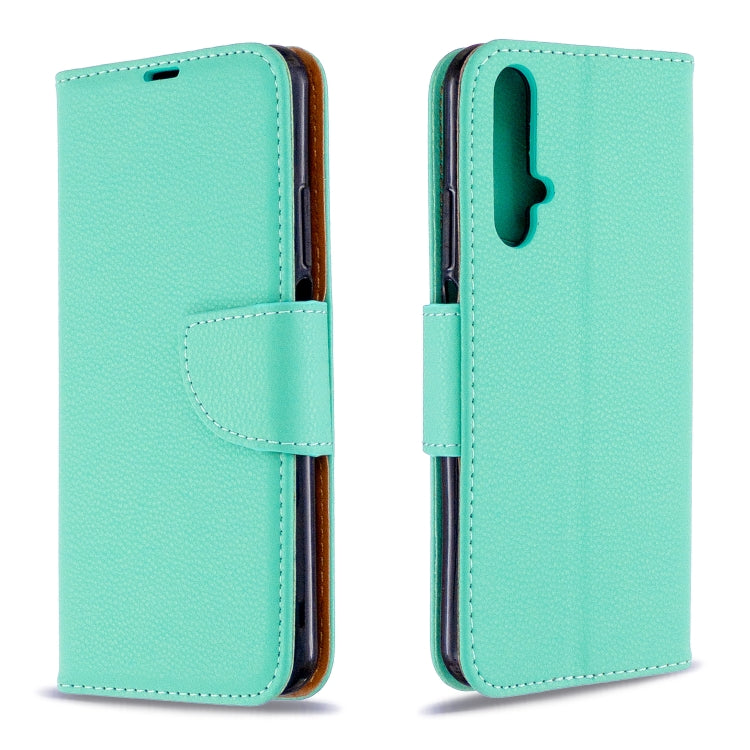 For Huawei Honor 20S Litchi Texture  Pure Color Horizontal Flip PU Leather Case with Holder & Card Slots & Wallet & Lanyard