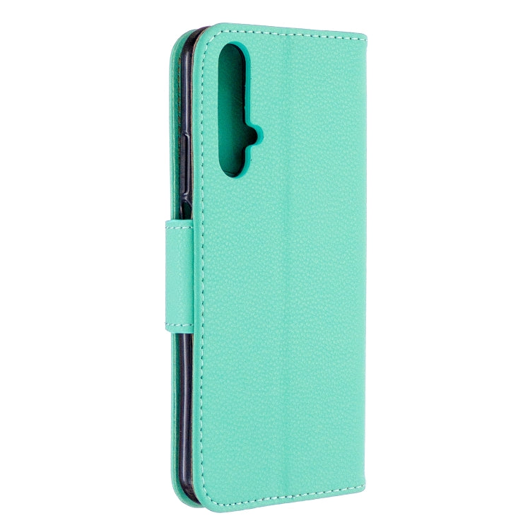 For Huawei Honor 20S Litchi Texture  Pure Color Horizontal Flip PU Leather Case with Holder & Card Slots & Wallet & Lanyard