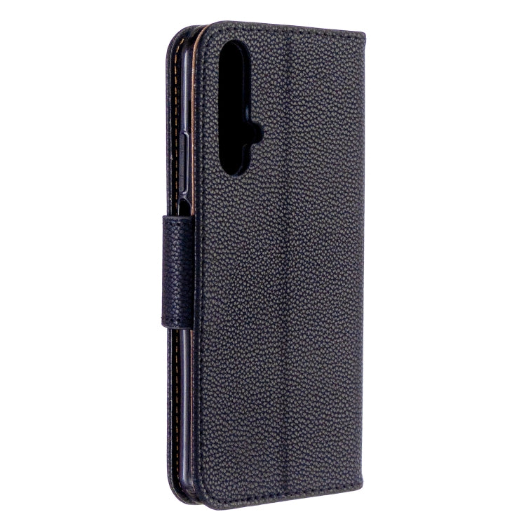 For Huawei Honor 20S Litchi Texture  Pure Color Horizontal Flip PU Leather Case with Holder & Card Slots & Wallet & Lanyard