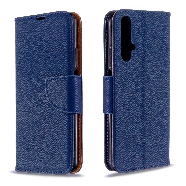 For Huawei Honor 20S Litchi Texture  Pure Color Horizontal Flip PU Leather Case with Holder & Card Slots & Wallet & Lanyard
