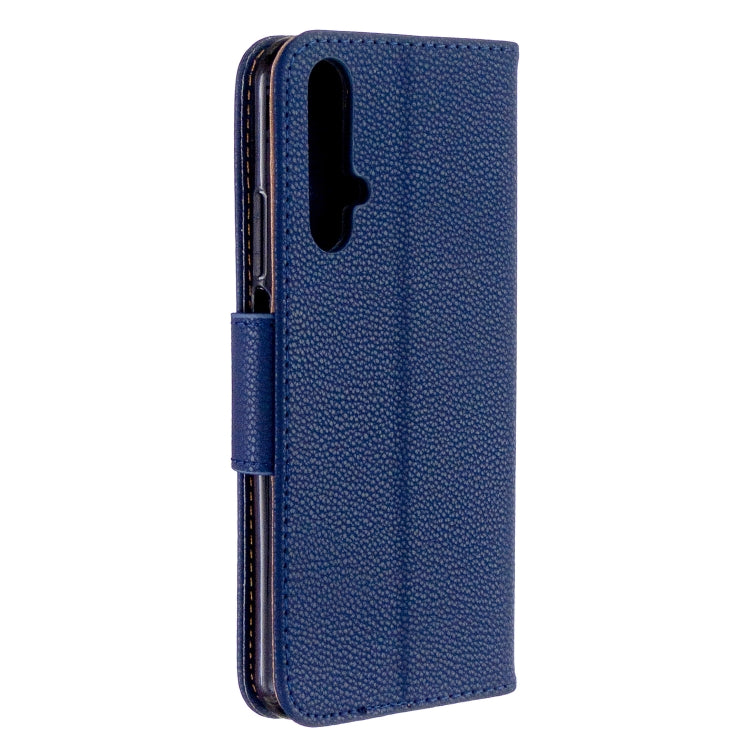 For Huawei Honor 20S Litchi Texture  Pure Color Horizontal Flip PU Leather Case with Holder & Card Slots & Wallet & Lanyard